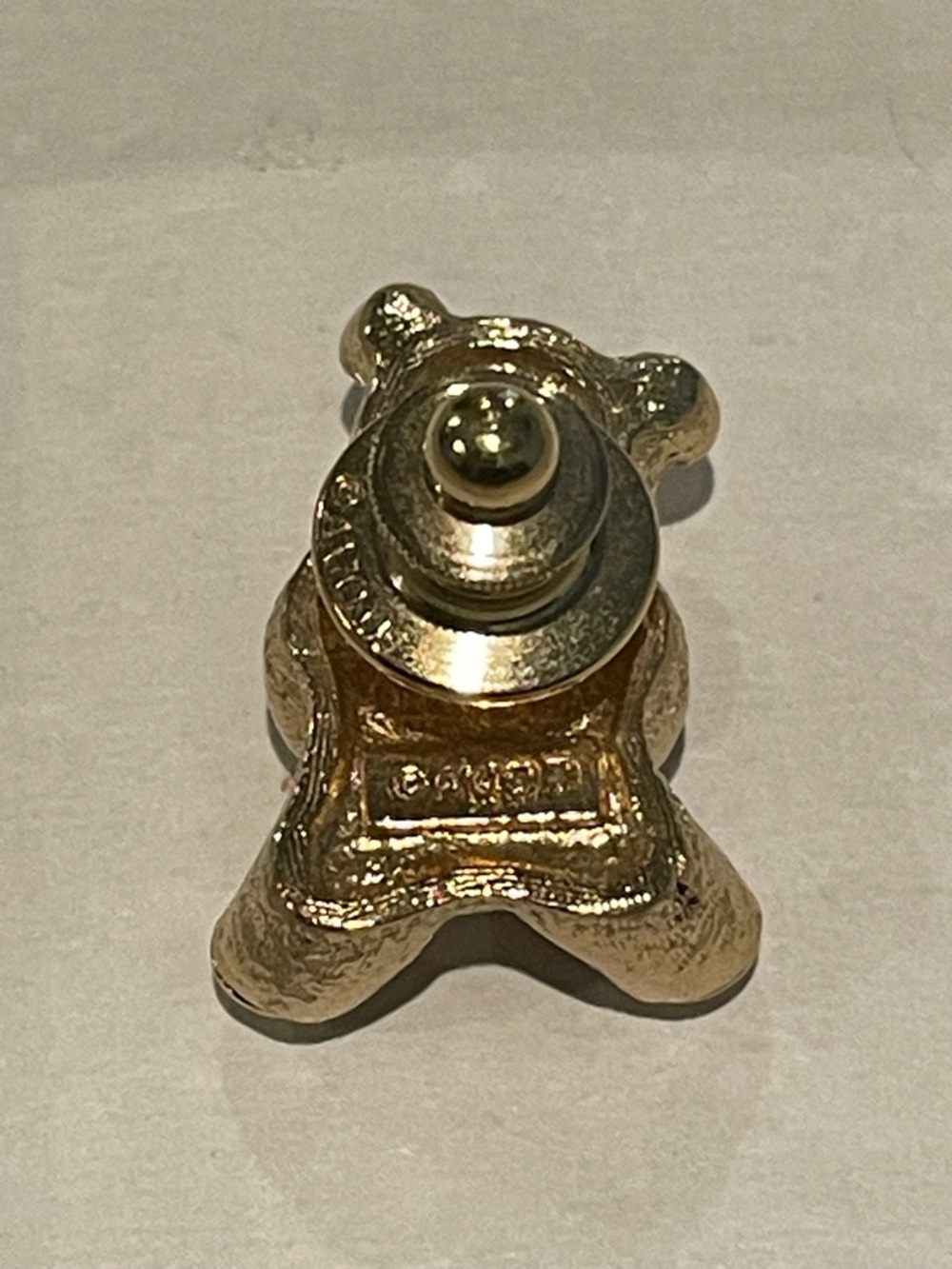 Vintage Avon Teddy Bear Brooch Gold Tone Amethyst Heart Rhinestone Pin February - Picture 4 of 6